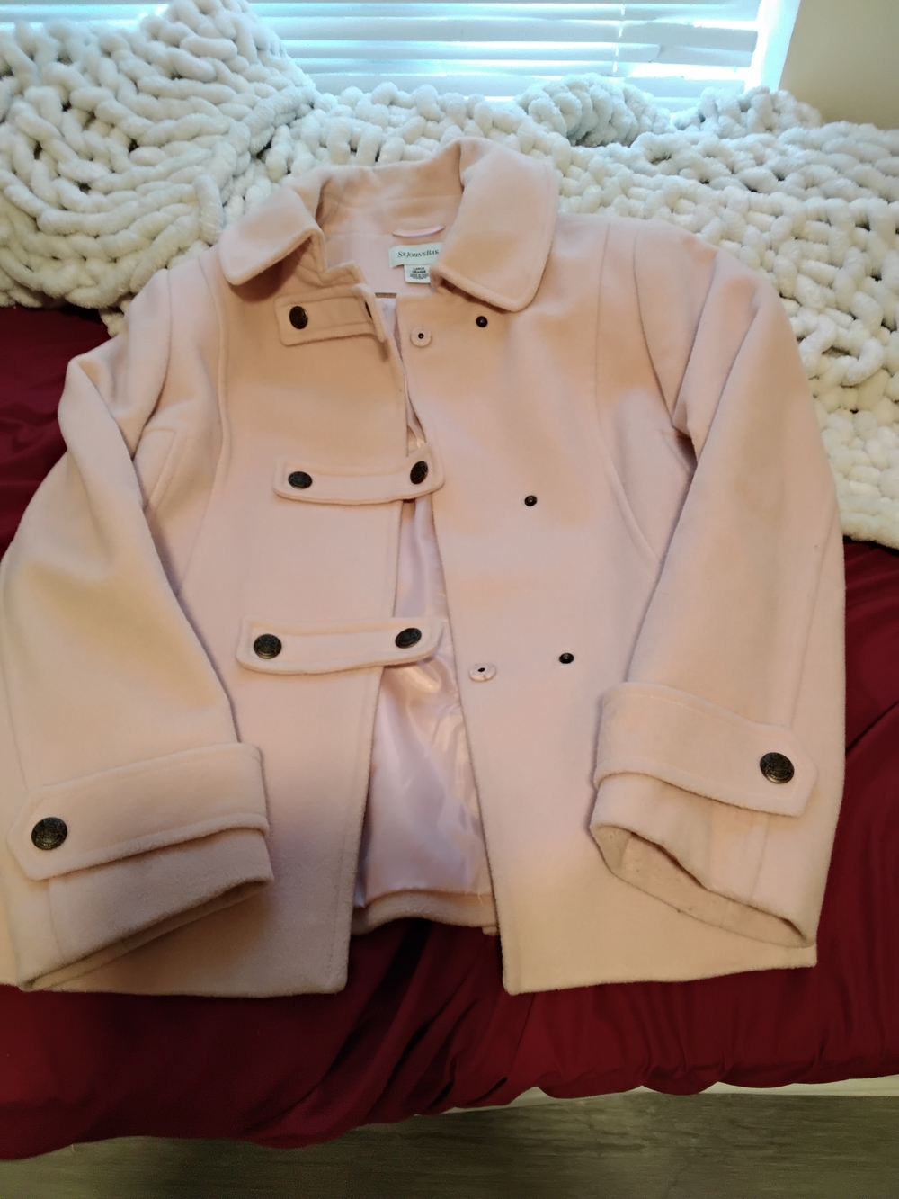 St. John's Bay Light Pink Kids Pea Coat